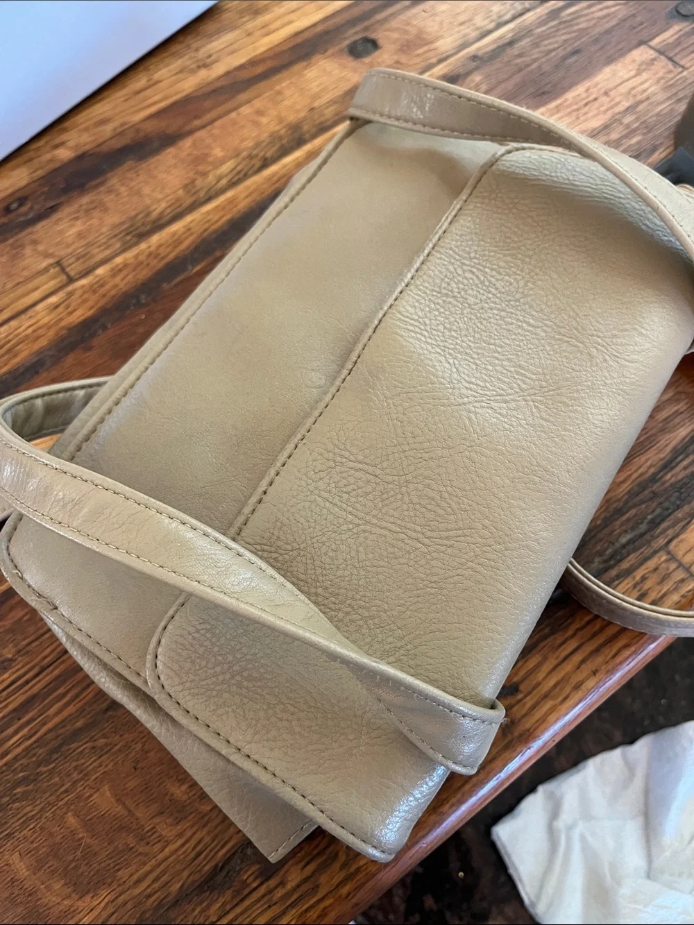 Rosetti Beige Crossbody Bag with Gold Hardware